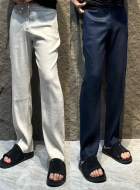春季男士轻奢简约百搭直筒休闲裤