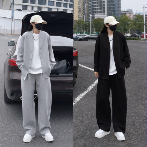 春季男士时尚休闲慵懒高品质套装