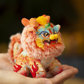 火麒麟玩偶成品香囊刺绣瑞兽布偶手工diy车载挂件随身国风礼物