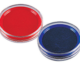 文具快干印台 9863印泥 印台 红色/蓝色一个5元圆形印台印章数字