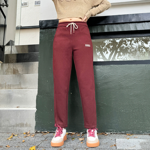 高腰显瘦加绒加厚休闲裤 香依雅园 200斤大码 新款 女69012 2025冬季