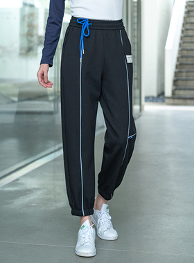 香依雅园 2023春季新款高腰哈伦裤不对称百搭显瘦束脚长裤36012-1