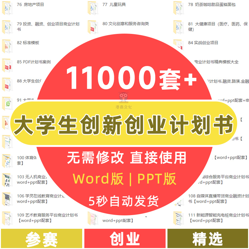 大学生创新创业项目计划书word成品三创赛互联网+ppt商业策划案例