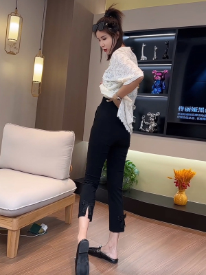 欧货后开叉蝴蝶结纸皮裤面膜裤