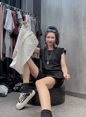 欧货新款大码女装2025夏季高腰直筒短裤胖mm显瘦黑色烟管五分裤子