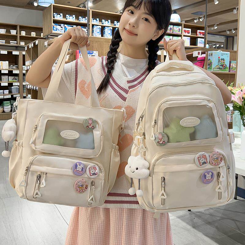 书包初中女生大容量小学生五六年级减负高颜值ins风女孩防水双肩