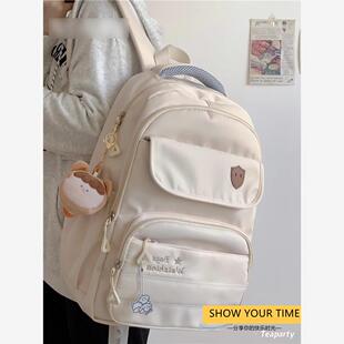 女初中生书包女中学生书包k型大容量高中生多功能背包女旅行背包