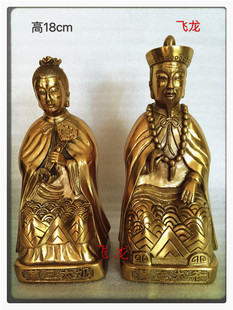飞龙纯铜狐胡三太爷狐胡三太奶黄三太爷黄三太奶佛像铜像家居摆件