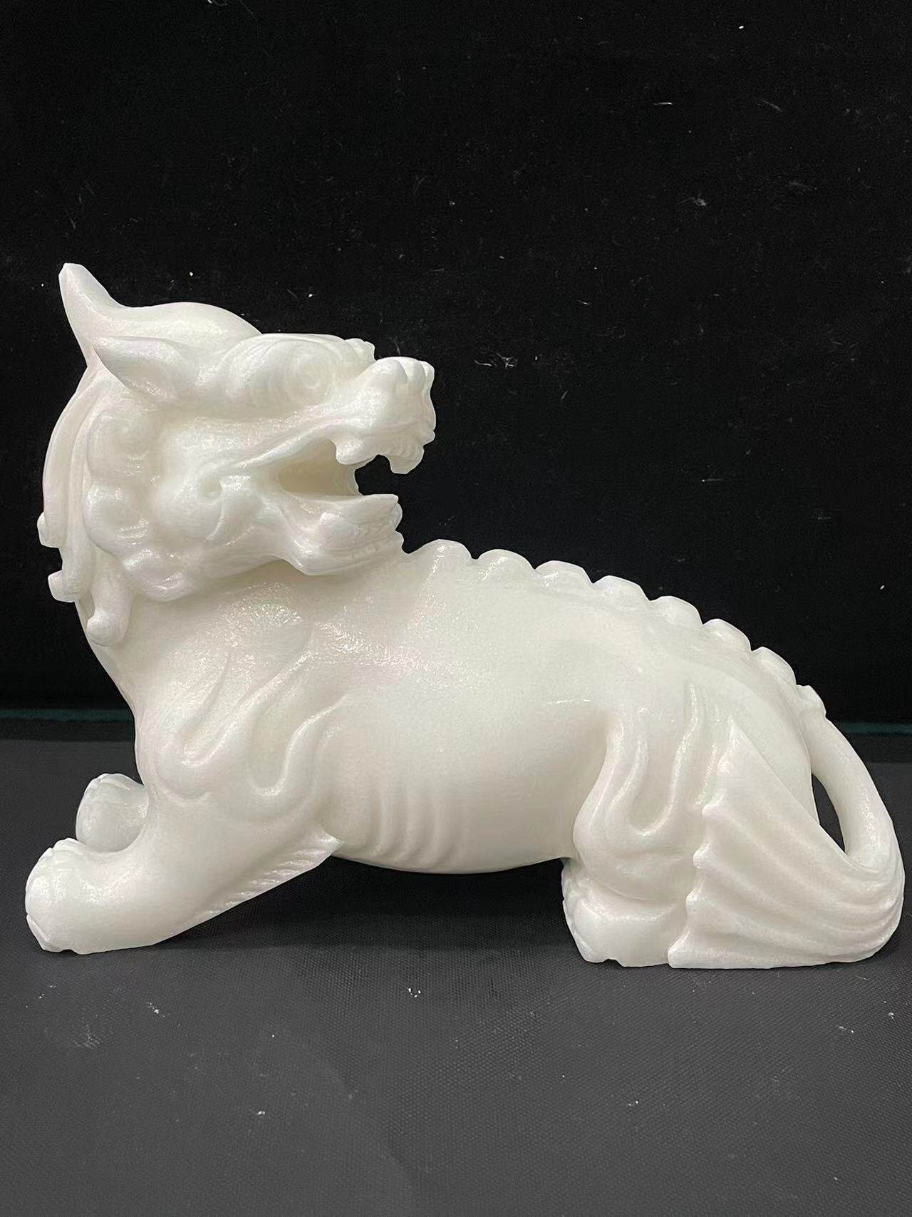 天然玉石谛听摆件华山谛听地藏王坐骑独角神兽家居客厅工艺品摆设