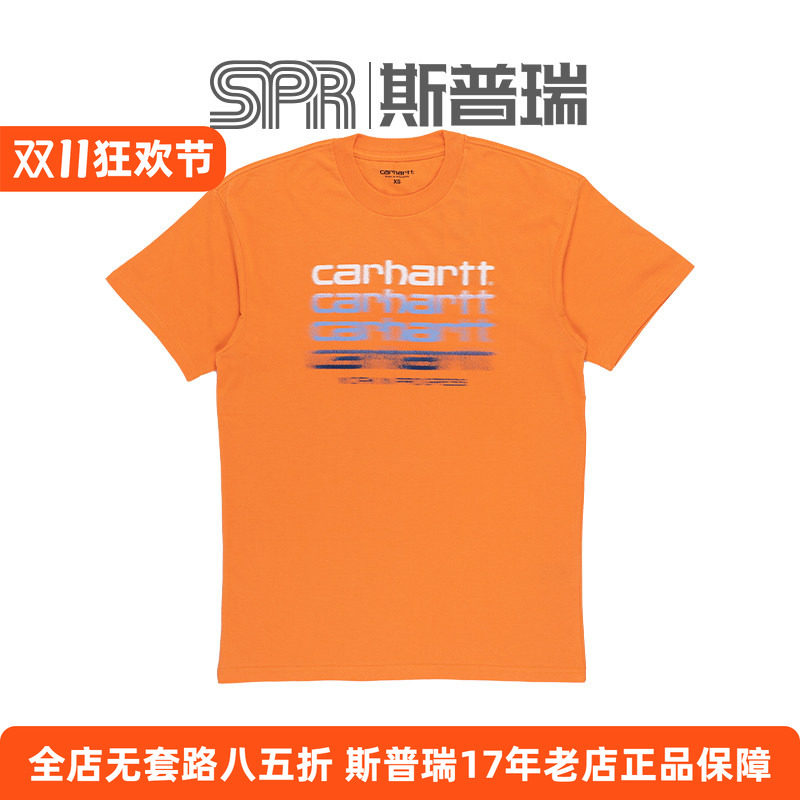 Carhartt WIP男装春夏渐变字母印花潮流短袖T恤029013清仓特价