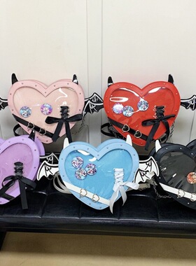 Coreland小食量爱心痛包y2k风日系二次元斜挎包小众设计单肩包包