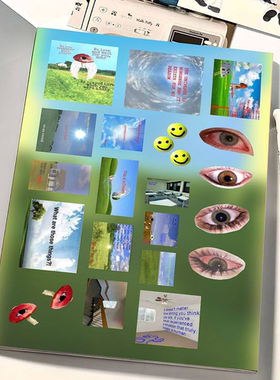 Coreland 梦核怪核贴纸书古早网核千禧年y2k旧网咕卡手账DIY素材