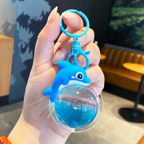 Coreland海豚漂浮液体水晶球挂饰