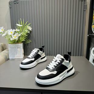 男士冬季高帮鞋增高面男鞋黑白加绒棉鞋潮流休闲鞋子男款运动鞋