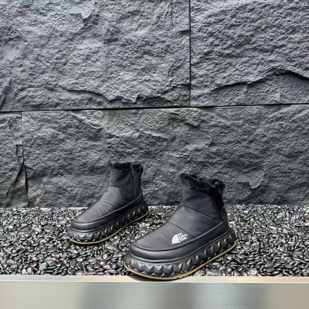 大棉鞋男冬季加绒保暖拉链雪地靴