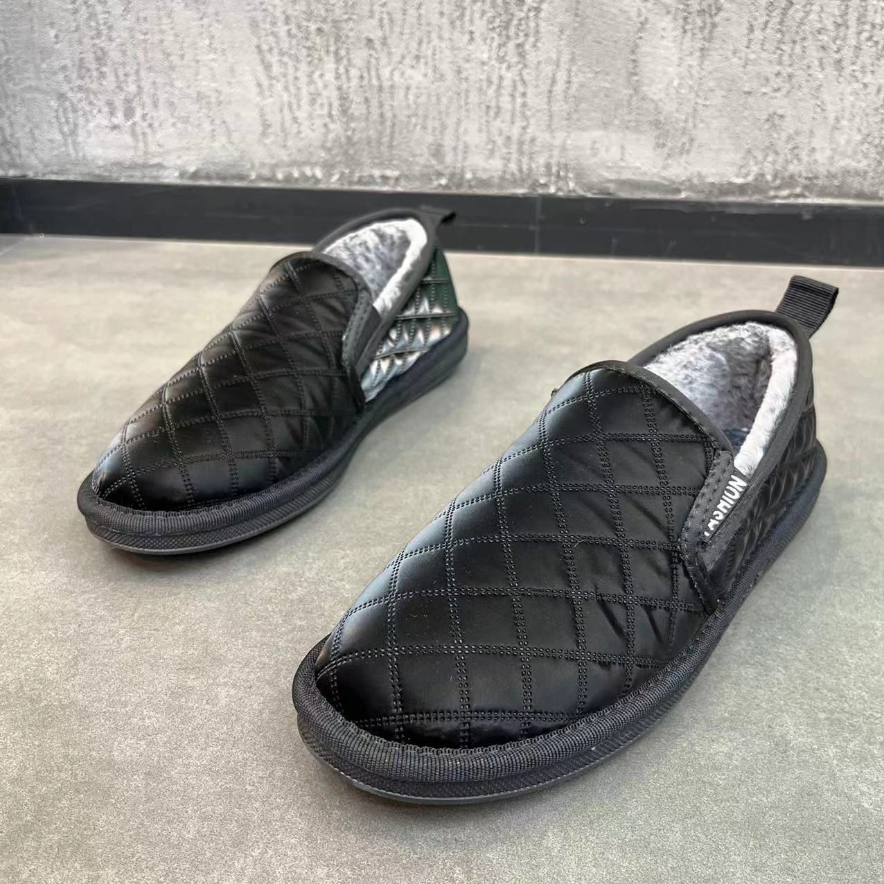 秋冬冬季雪地棉低帮保暖防滑男鞋