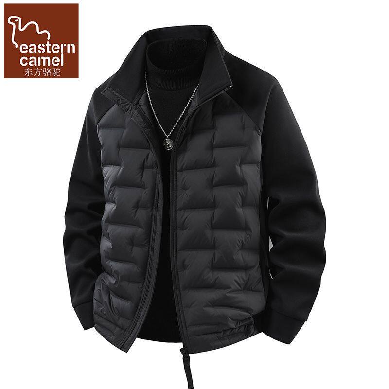 轻薄羽绒服男2026冬季新款男士韩版潮流立领短款拼接羽绒衣外套男