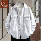 牛仔外套男春秋季 夹克青少年痞帅男装 新款 衬衫 宽松长袖 东方骆驼
