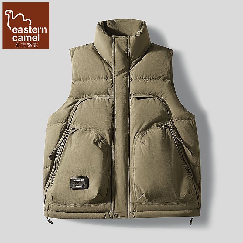 东方骆驼羽绒马甲男冬季新