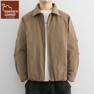 东方骆驼官方羽绒服男款90白鸭绒2025冬季新款加厚保暖夹克外套男