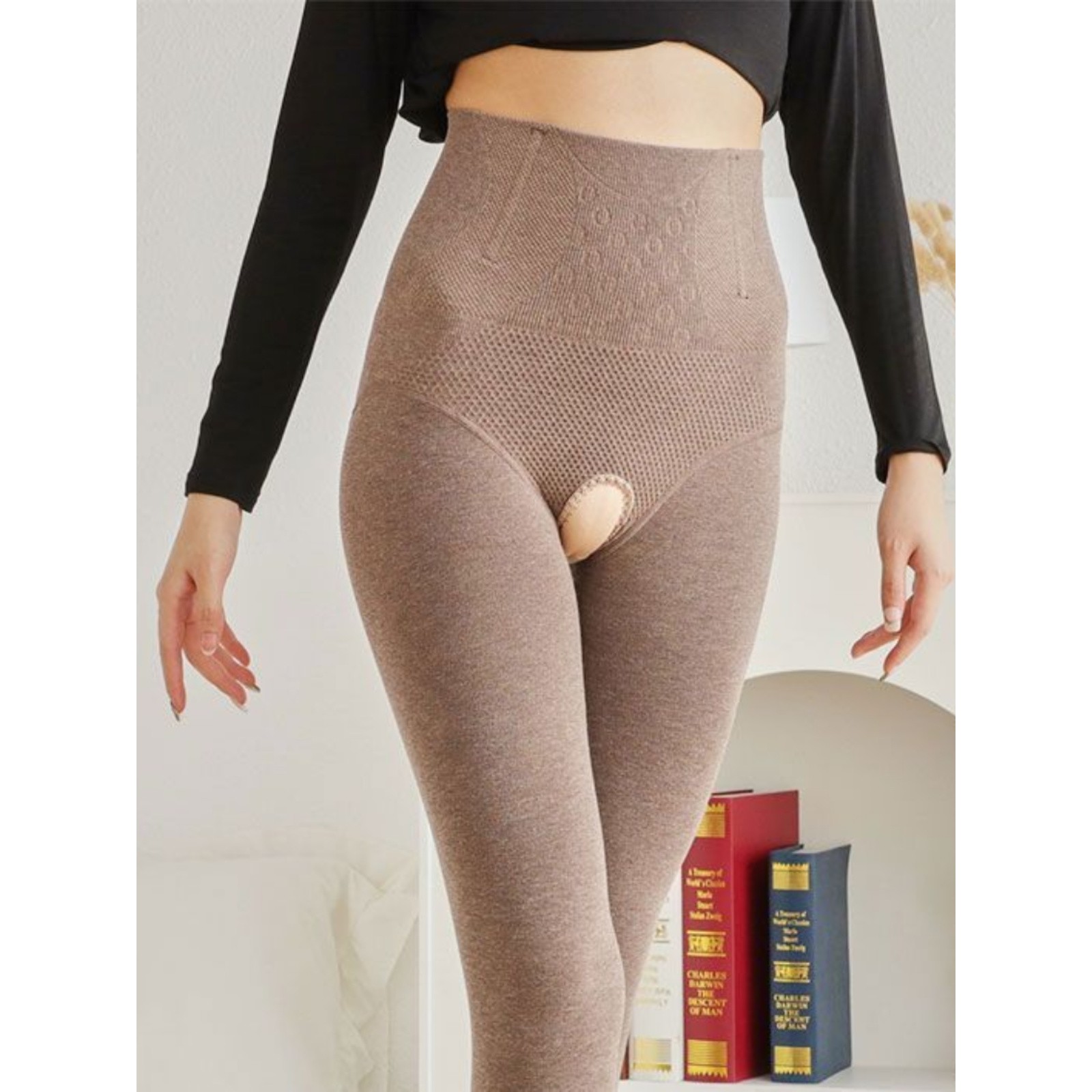 秋裤女超薄纯棉开裆保暖裤女青中年打底裤冬季潮紧身线裤女士棉裤