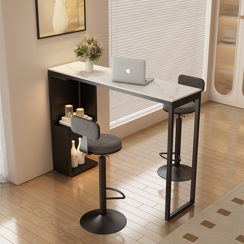 吧台桌家用简约岩板高脚桌长条桌客厅沙发阳台隔断迷你休闲小吧台,住宅家具,岩板餐桌,淘宝优惠券,粉丝福利购,淘宝优惠卷