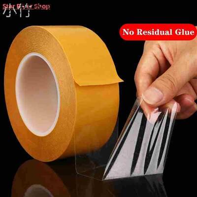 1PCS 50M/Roll PET Double Sided Super Sticky Adhesive Tape He