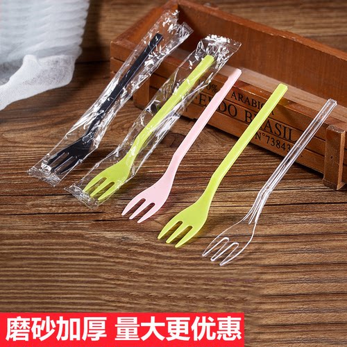 包邮一次性叉子水果蛋糕西餐点心