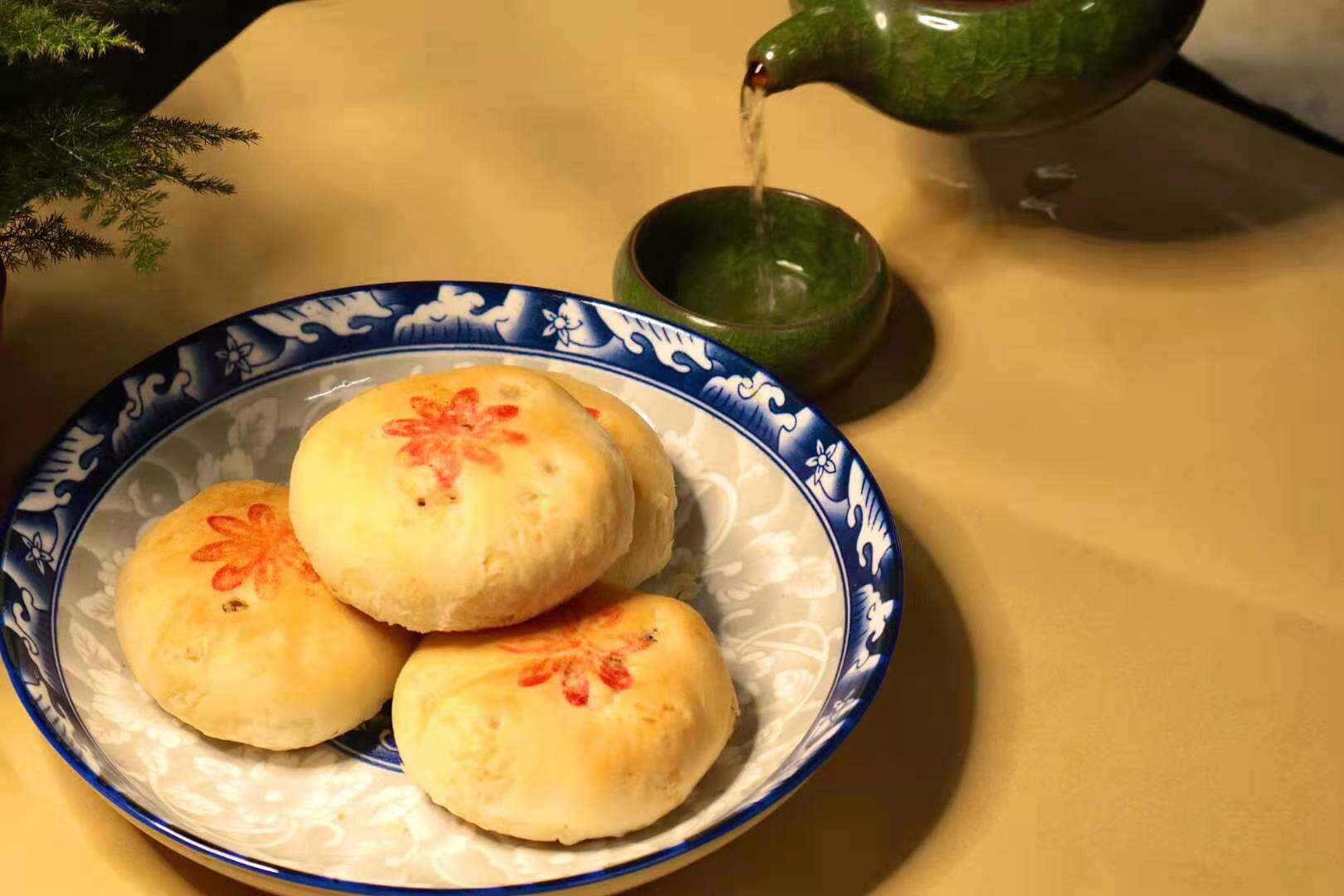 陕南老白家点心月饼500g老月饼酥皮点心核桃仁月饼镇安点心特产