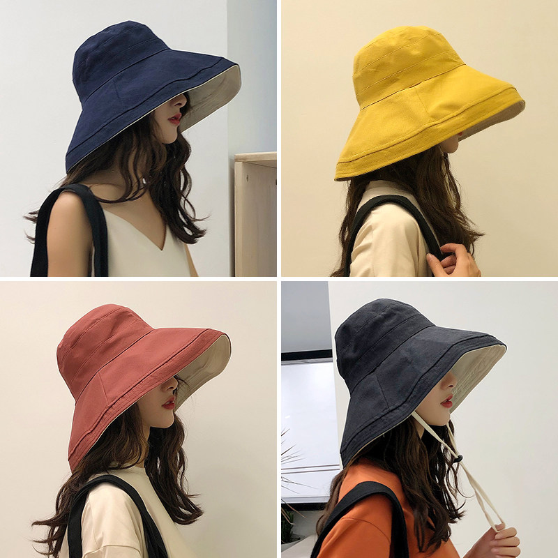 帽子女韩版潮百搭出游遮阳帽防晒紫外线大沿遮脸日系渔夫帽女士夏|msdalam kategori Aksesori/Belt kulit/Hat/Muffler, Hat - dari Buy2taobao.com untuk memberikan perkhidmatan ejen Taobao profesional membeli