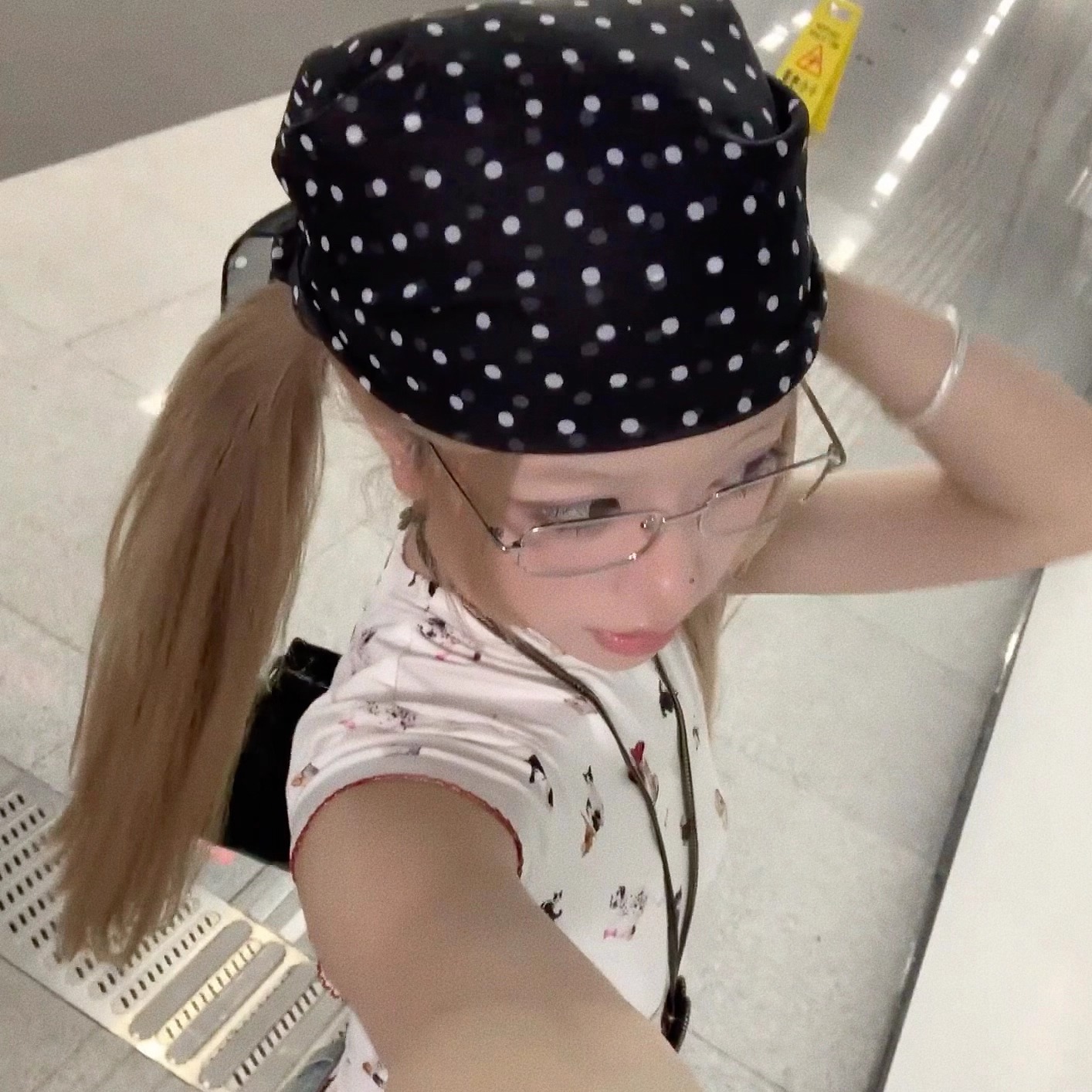 韩系小方巾复古波点头巾小领巾女