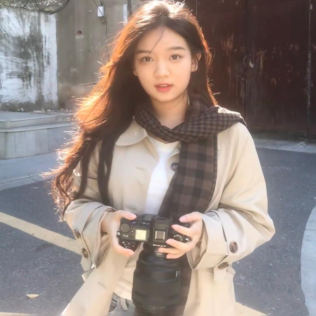 格子休闲复古窄条围巾女秋冬季