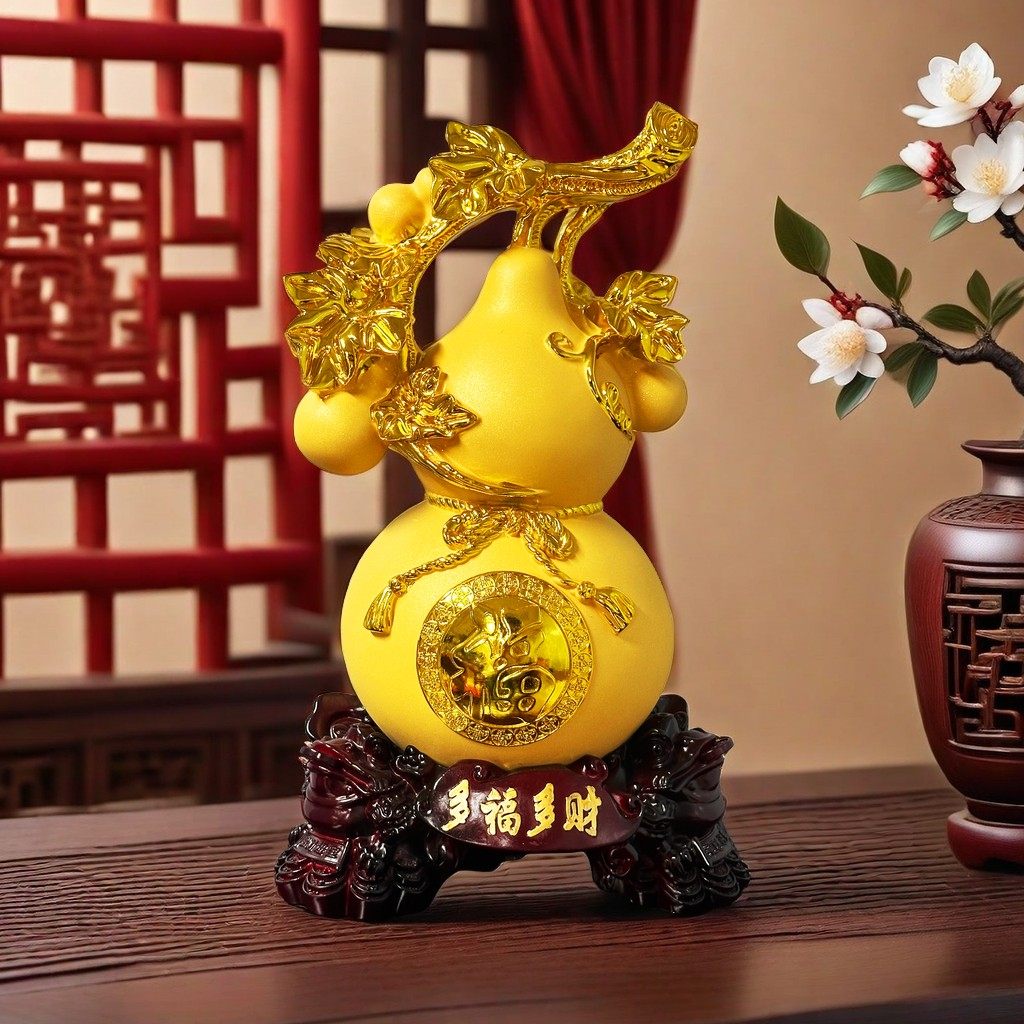 招财金葫芦摆件工艺品客厅福禄葫芦玄关电视柜乔迁礼物家居装饰品,家居饰品,国学摆件,淘宝优惠券,粉丝福利购,淘宝优惠卷