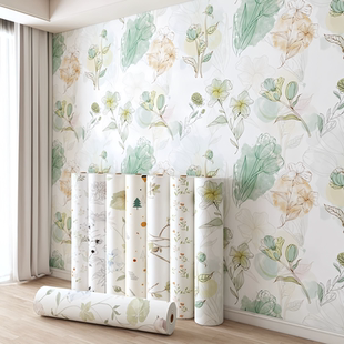 北欧风自粘墙纸加厚防水防潮厨房翻新装饰贴卧室宿舍墙贴遮丑壁纸