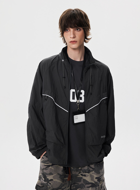 JIINOO机能户外防晒衣男款夏季轻薄速干防紫外线透气外套美式复古