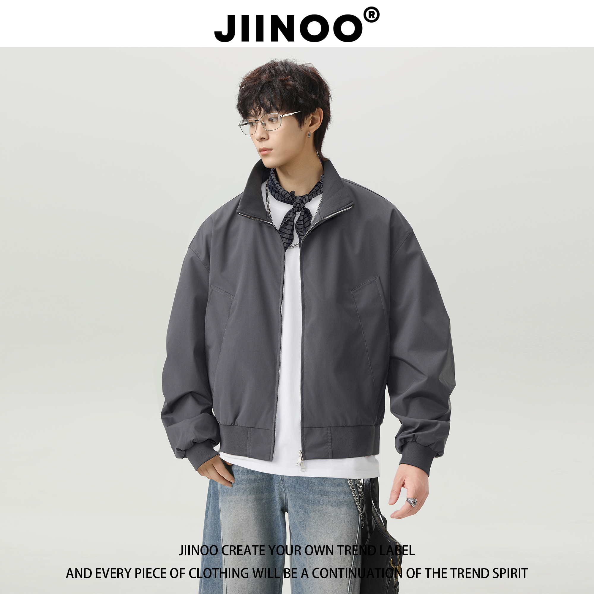 JIINOO美式bomber飞行夹克