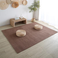 Japanese-style imitation fencing carpet, tea room, cat scratch-proof photography studio, linen solid color homestay, photo-taking, wooden style bedside mat thumbnail 5