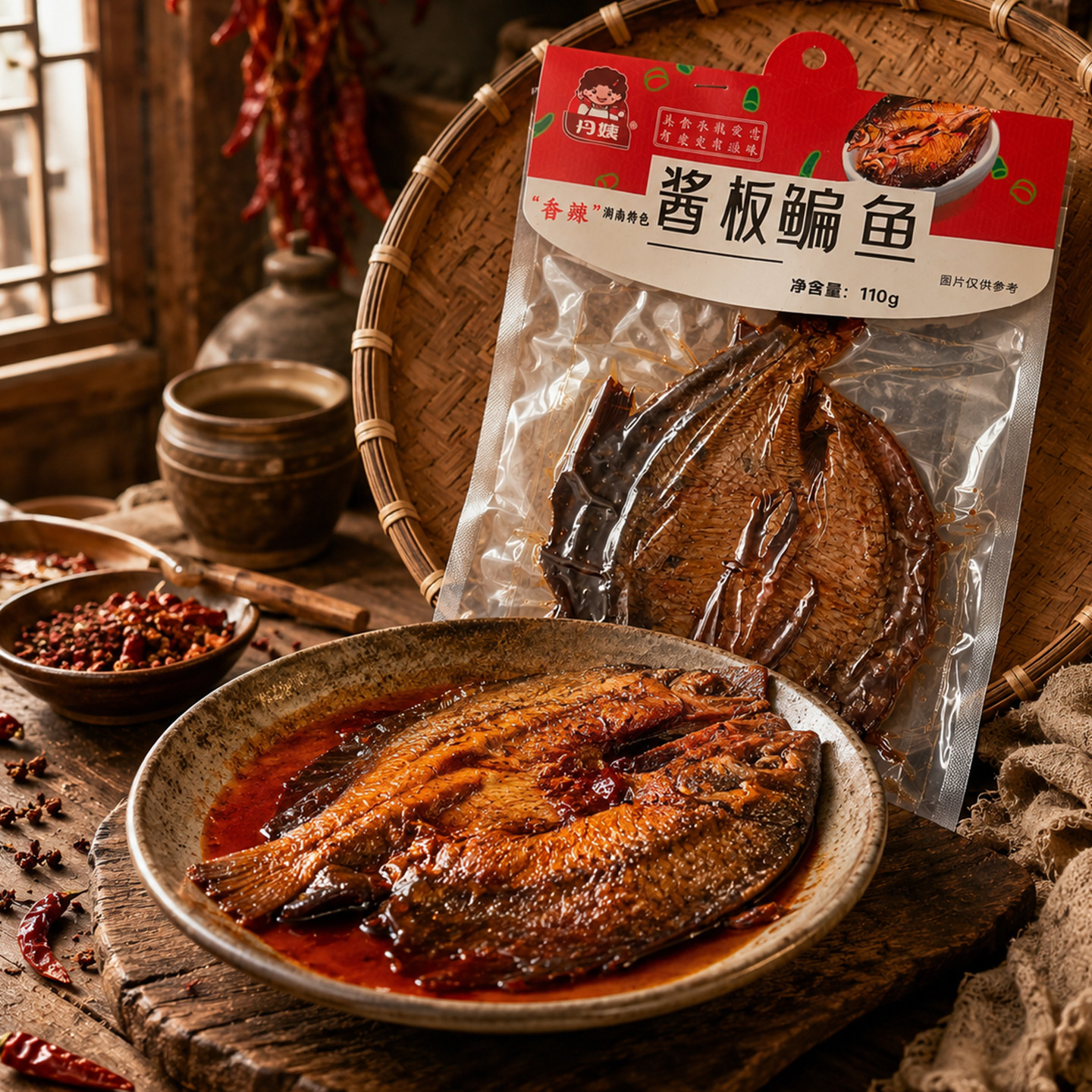 常德香辣酱板鳊鱼解馋辣酱板鱼安乡酱卤即食湖南下酒追剧休闲小吃