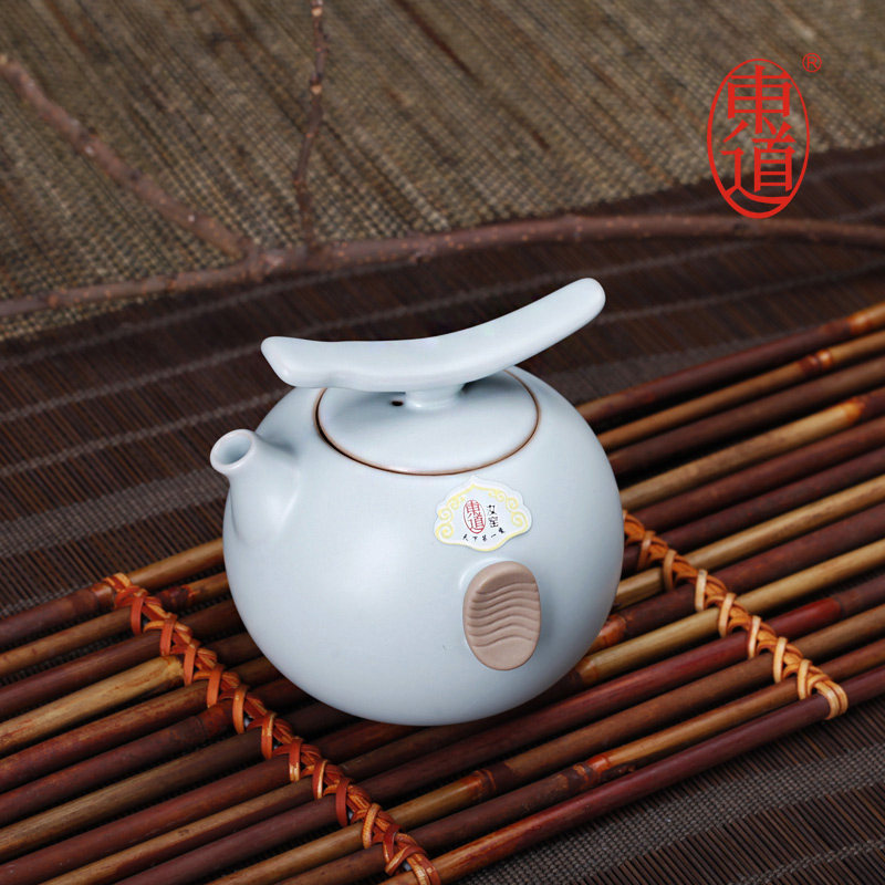 景德镇陶瓷汝窑开片功夫茶壶