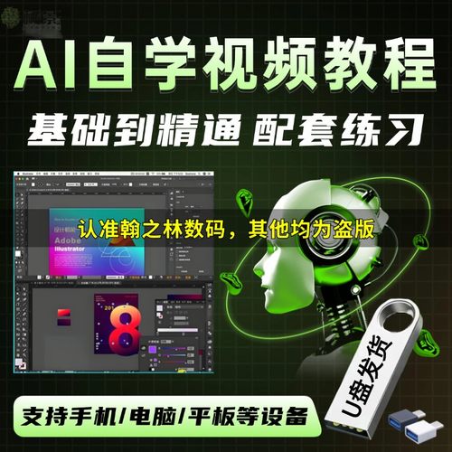 AI自学视频教程大全U盘版 零基础新手入门自学高清视频教程U盘