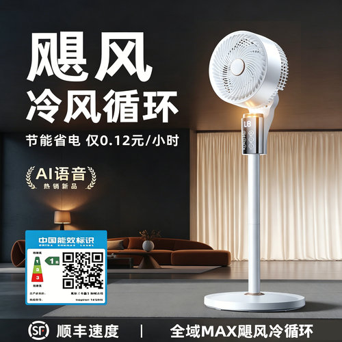 电风扇静音家用2026新款空气循环扇落地扇立式小型制冷风空调电扇