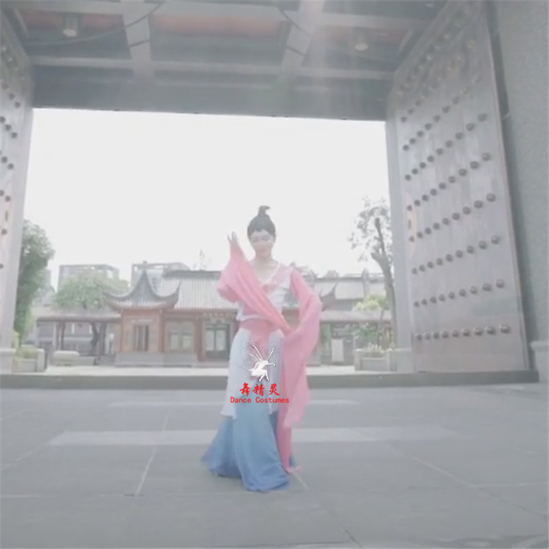孙科同款舞蹈服古风演出服女飘逸古典舞水袖表演服牵丝戏古装超仙