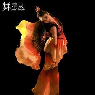胶州秧歌舞蹈服桃李杯剧目蝶梦吟秋同款演出服飘逸扇子舞表演艺考