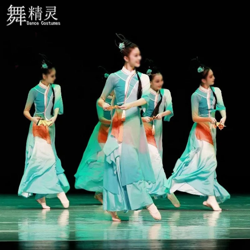 古典舞演出服群舞表演桃李杯剧目醉春风舞蹈服胶州秧歌扇子舞艺考