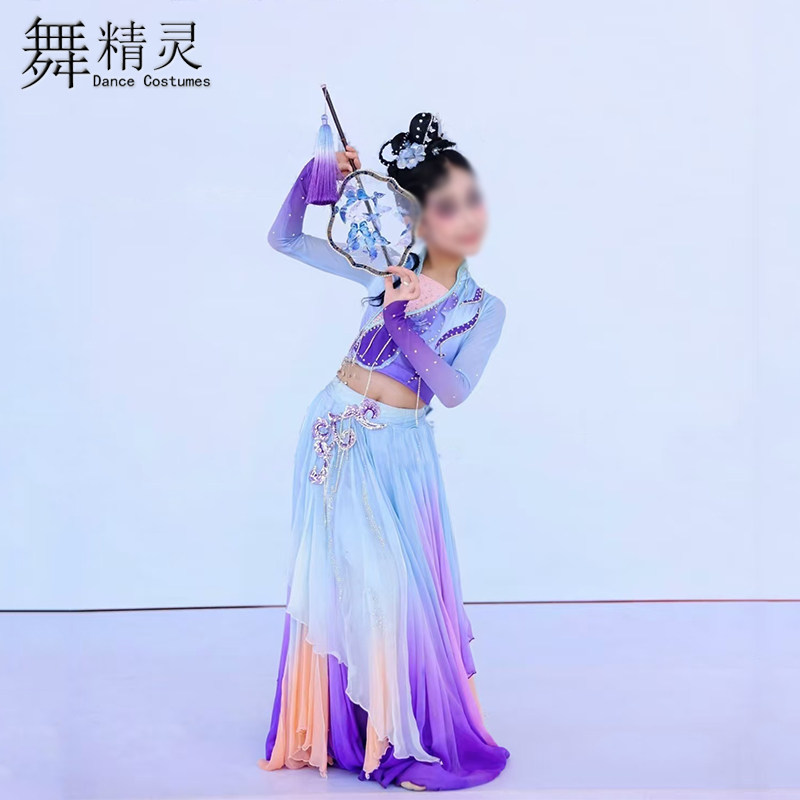 少儿古典舞演出服飘逸大摆裙艺考