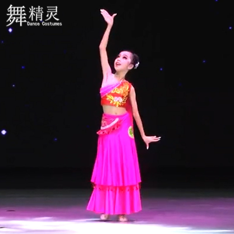 花儿舞蹈服傣族演出服艺考桃李杯