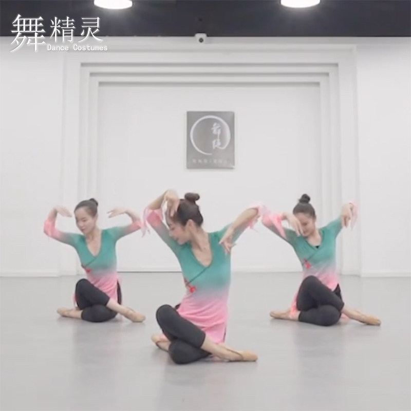 古典舞外搭形体服仙女身韵纱衣