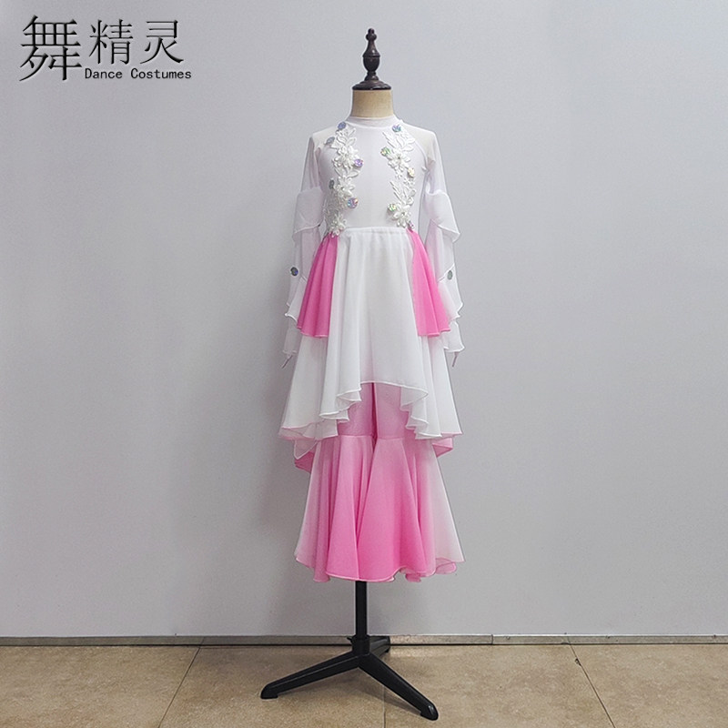 红鳞舞蹈服少儿古典舞桃李杯扇舞