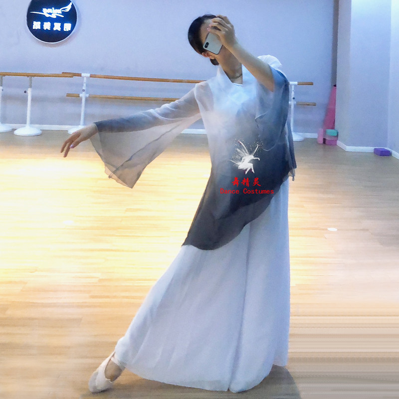 古典舞知否飘逸阔腿裤身韵纱衣