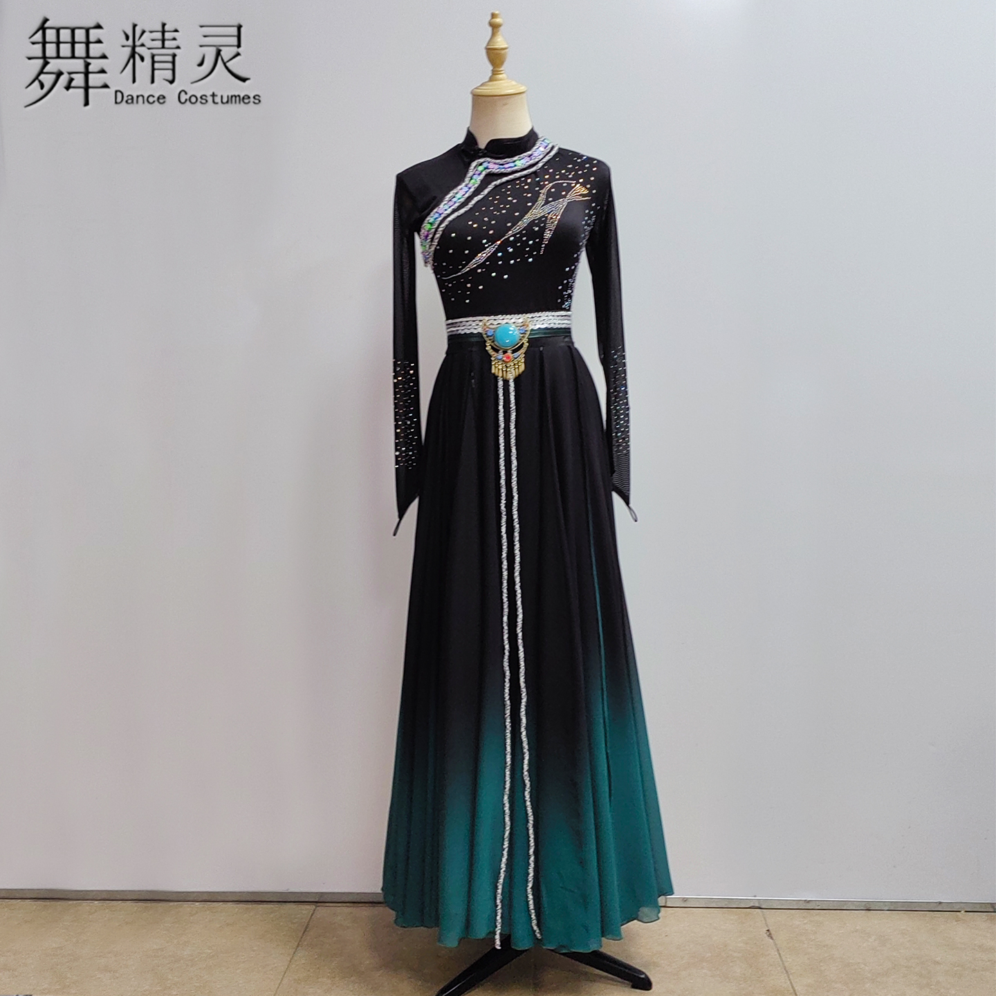 蒙古演出服飘逸720度大摆裙艺考